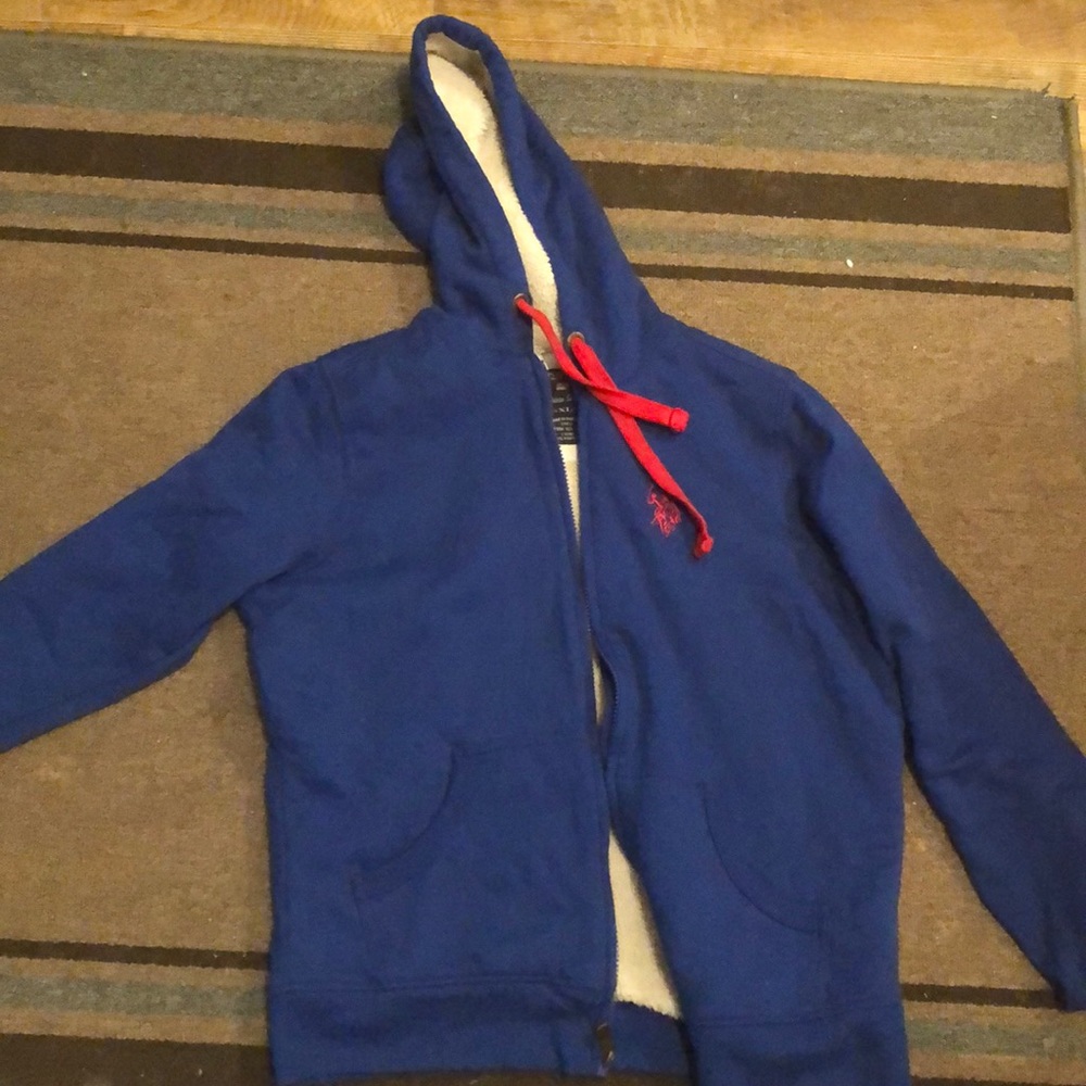 Polo fur lined sweatshirt